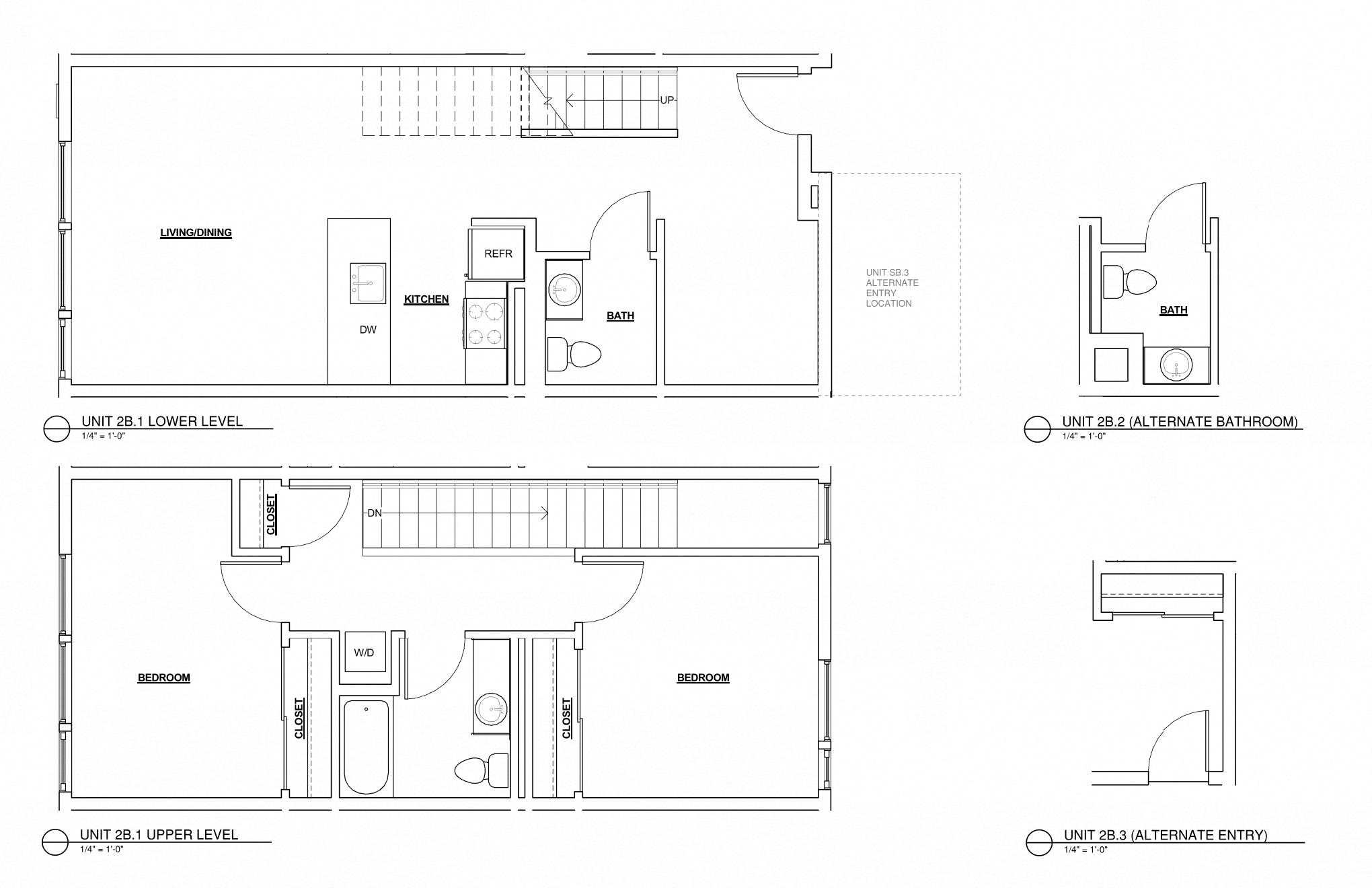 Floor plan for 2 beds, 1.5 baths, 1256 sqft